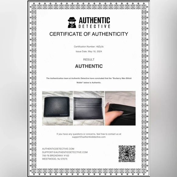 Burberry Black International Bifold Wallet w COA - Picture 10 of 10